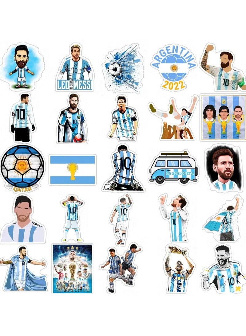 EHOME 50-Piece Multicolored Waterproof Stickers of Argentina World Cup - Image 3