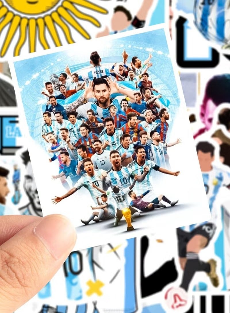 EHOME 50-Piece Multicolored Waterproof Stickers of Argentina World Cup - Image 5