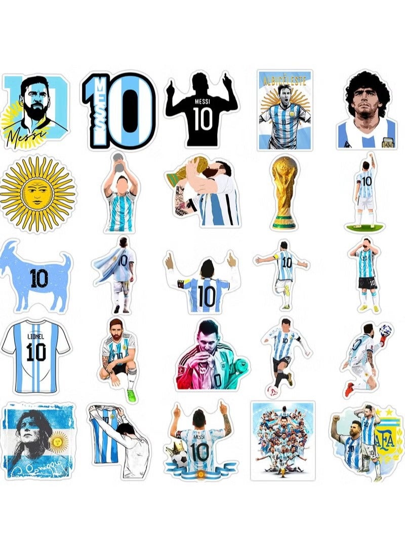 EHOME 50-Piece Multicolored Waterproof Stickers of Argentina World Cup - Image 4