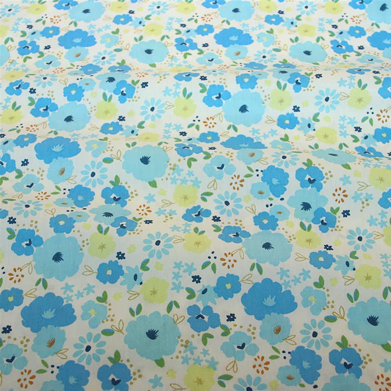 Antetek 20 x 20 Cotton Fabric DIY Making Supplies Quilting Patchwork Fabric Fat Quarter Bundles DIY for Quilting Cotton Patchwork Cushions clorful Flowers 20 x 20 - Image 3