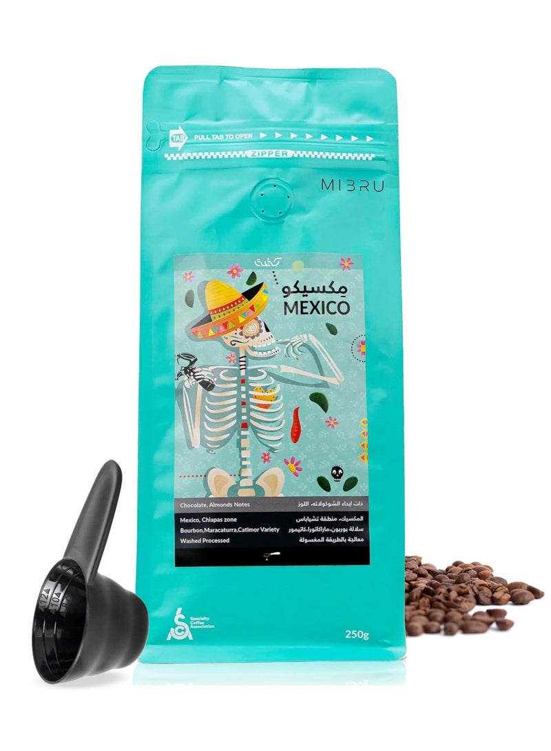KIFFA Coffee bean mexico 250G for Espresso And Filter 250G Unground roasted coffee beans for specialty coffee With a coffee scale spoon - Image 1