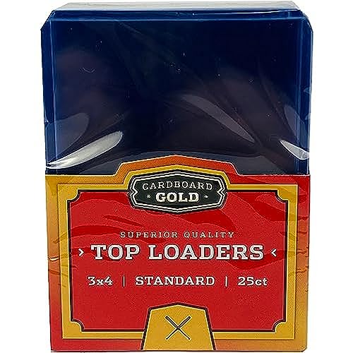 Cardboard Gold - 35pt Top Loaders for Cards - 25 Count - Premium 3x4 Inch Trading Card Toploaders - Protect Your Baseball and Sports Cards with These Crystal Clear Hard Plastic Sleeves Protectors - Image 4