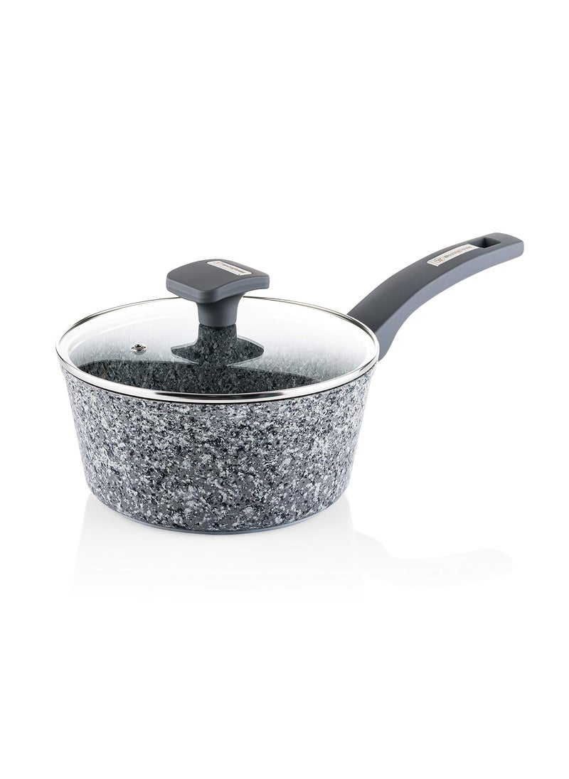 Westinghouse Westinghouse Granite Series Non Stick Saucepan with Lid 20 cm Saute Pan for Induction Gas Electric Ceramic Hob Grey Granite  - Image 1