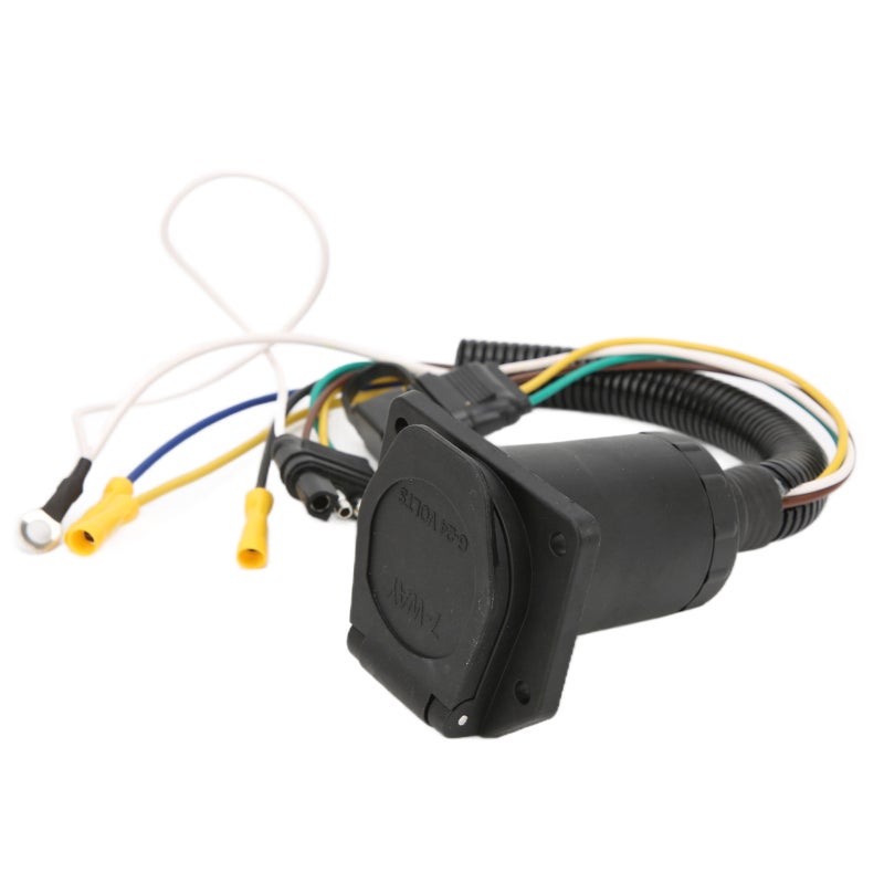 Trailer Wiring Adapter 4 Way To 7 Way: Premium Durable Plastic, High Conductivity Brass Terminals - Trailer Plug Converter for RV Towing Accessories, Vehicle Trailer Light Systems - Image 3