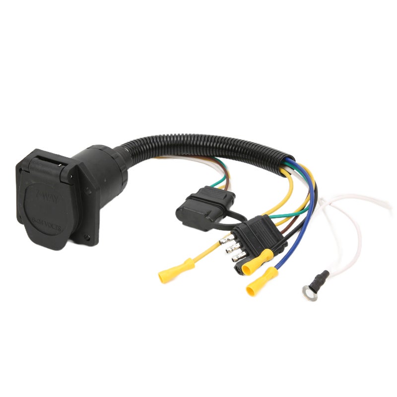 Trailer Wiring Adapter 4 Way To 7 Way: Premium Durable Plastic, High Conductivity Brass Terminals - Trailer Plug Converter for RV Towing Accessories, Vehicle Trailer Light Systems - Image 5