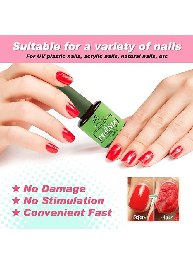 إيه إس مزيل طلاء أظافر جل احترافي 15مل، يزيل الطلاء بسرعة خلال 2-3 دقائق، لا يضر البشرة / لا رائحة مزعجة / لا حاجة للفويل أو النقع أو اللف - Image 5
