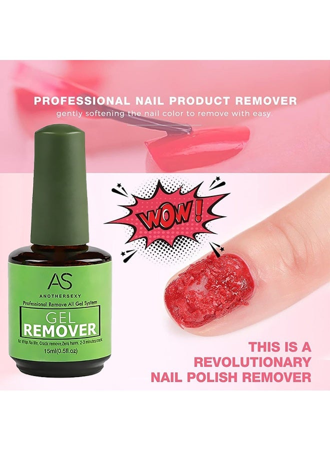 إيه إس مزيل طلاء أظافر جل احترافي 15مل، يزيل الطلاء بسرعة خلال 2-3 دقائق، لا يضر البشرة / لا رائحة مزعجة / لا حاجة للفويل أو النقع أو اللف - Image 3