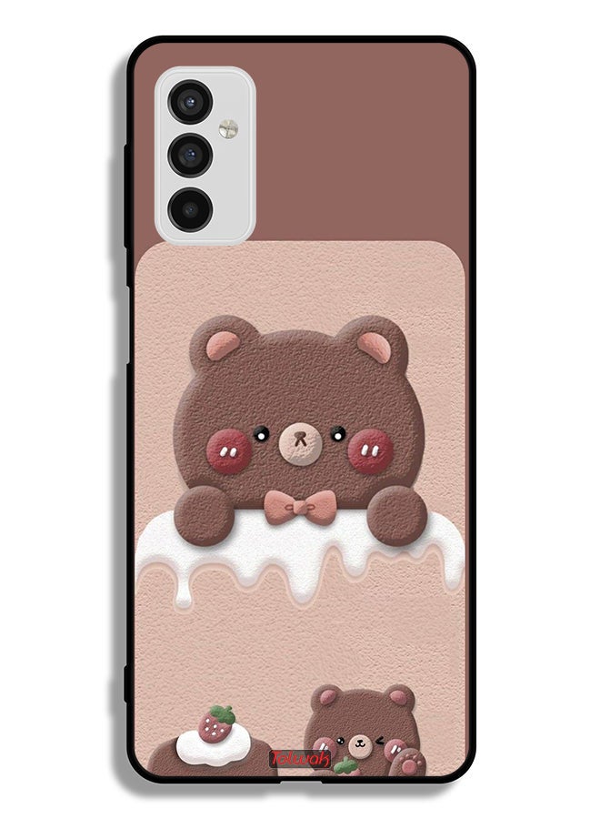 Tolwak Samsung Galaxy M52 5G Protective Case Cover Bear Strawberry - Image 2