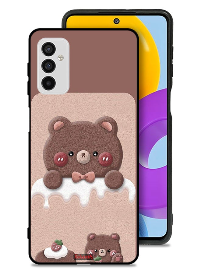 Tolwak Samsung Galaxy M52 5G Protective Case Cover Bear Strawberry - Image 1