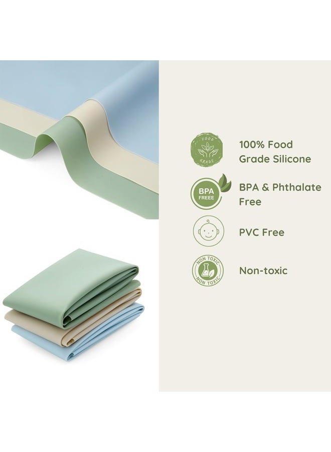 PandaEar 3 Pack Silicone Mats for Crafts, Resin Casting, Jewelry Making, Play Dough, & Art Supplies, Nonstick Heat-Resistant Large Sheets for Crafting, 15.7"x 11.8" - Image 3