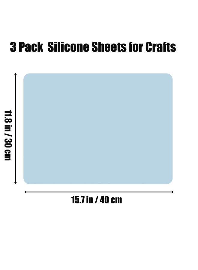 PandaEar 3 Pack Silicone Mats for Crafts, Resin Casting, Jewelry Making, Play Dough, & Art Supplies, Nonstick Heat-Resistant Large Sheets for Crafting, 15.7"x 11.8" - Image 4