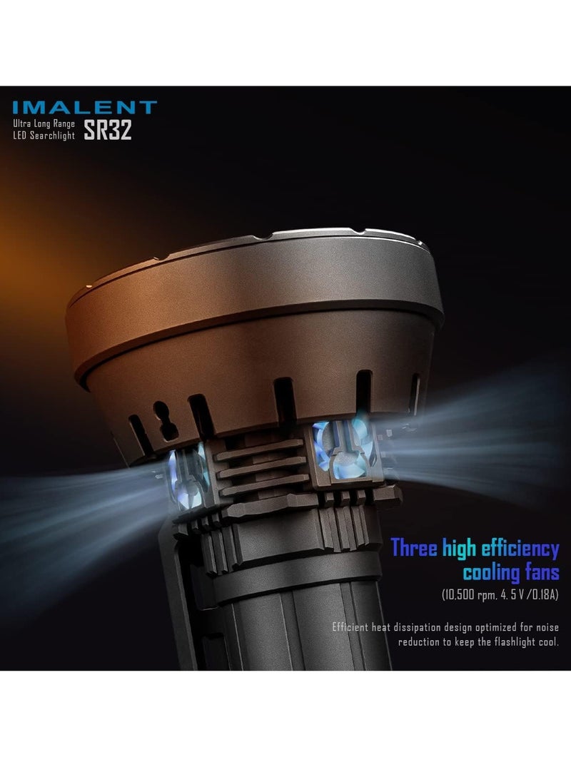 IMALENT - IMALENT SR32 The Most Powerful Torch in the World 2023, Military Torch 120,000 Lumens Long Range 2050 m, 32pcs CREE XHP50.3 HI LED Best Equipment for Caving and Fishing - Image 1