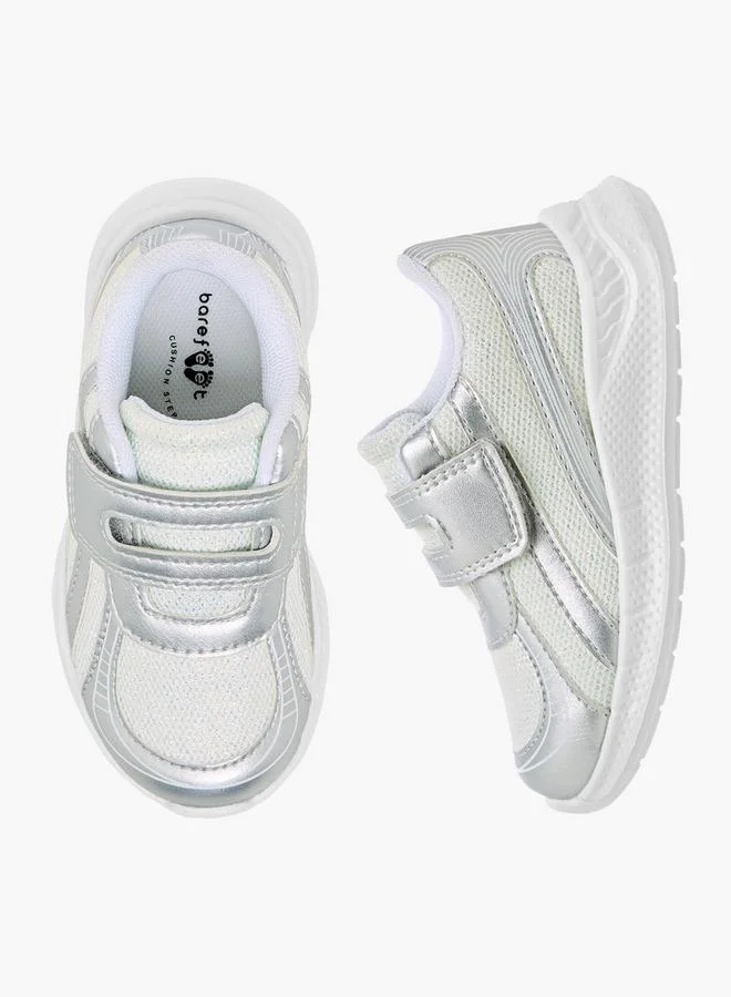 Barefeet Girls Panelled Hook and Loop Sneakers