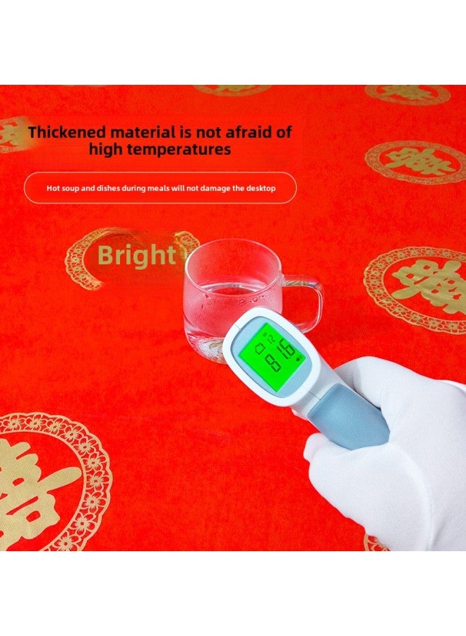 Disposable Tablecloth Wedding Red Thickened Wedding Banquet For Housewarming Wedding Wedding Round Table Square Table Countryside Banquet Tablecloth-Color:1.6m Full Of Red 10 Sheets [upgraded To Thicker Version] Single Piece Extraction - Image 5