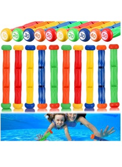 Diving Toys, 10 Pieces Underwater Play Sticks Colorful Swimming Pool Toys for Kids