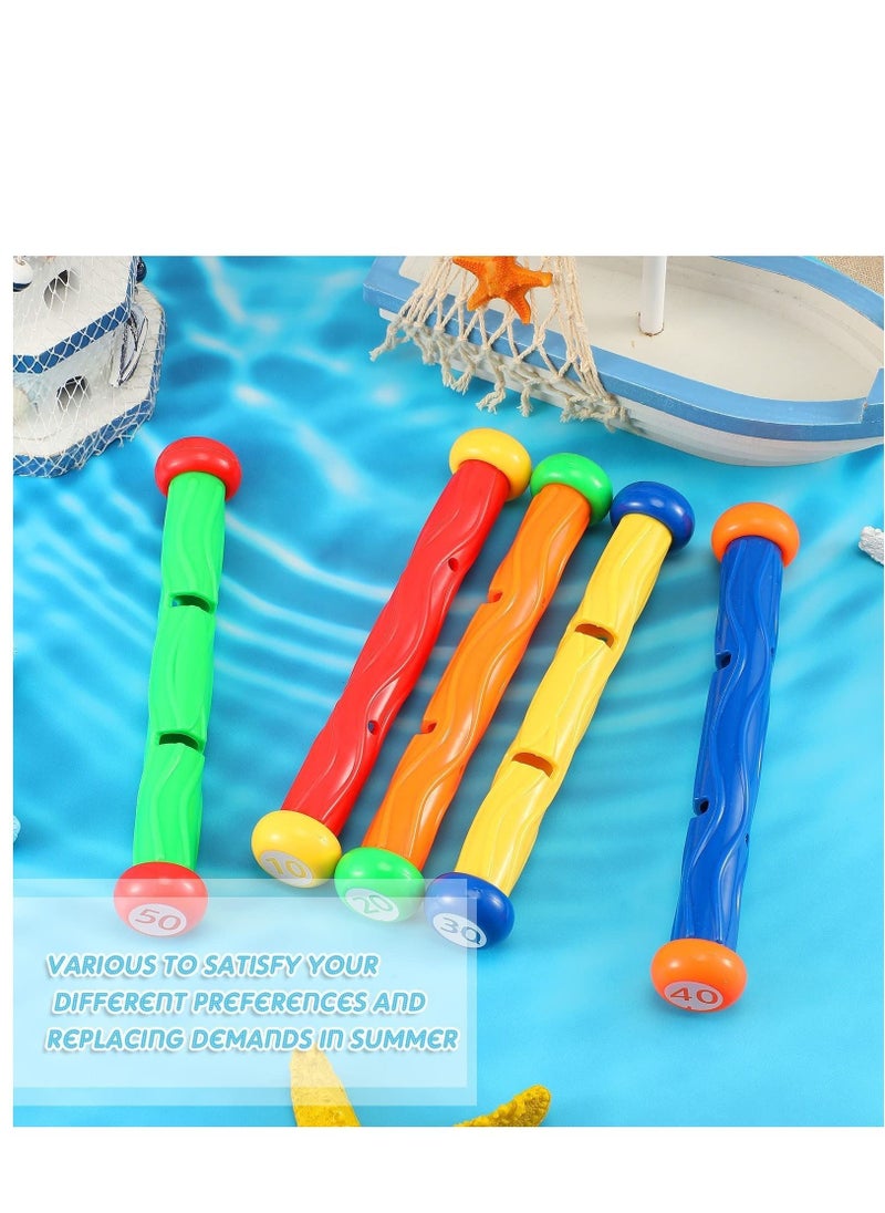 Generic - Diving Toys, 10 Pieces Underwater Play Sticks Colorful Swimming Pool Toys for Kids - Image 1