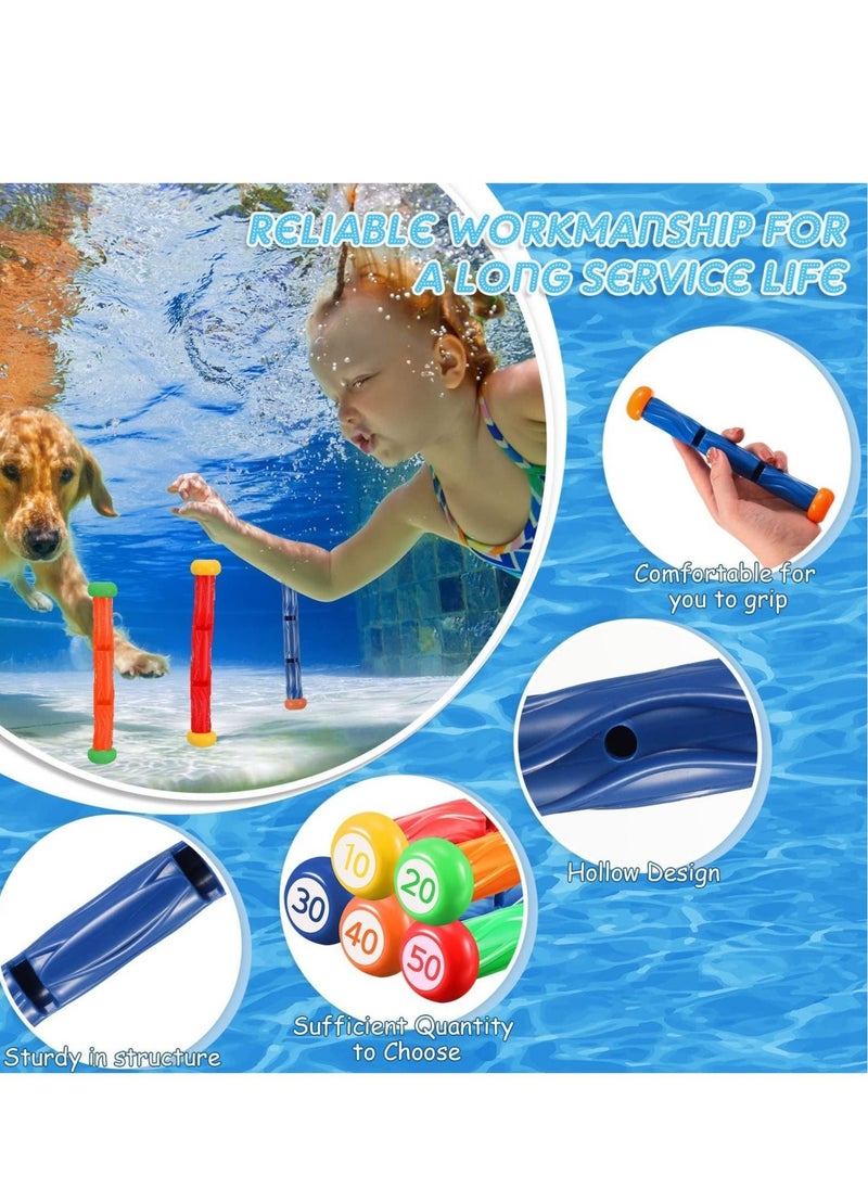 Generic - Diving Toys, 10 Pieces Underwater Play Sticks Colorful Swimming Pool Toys for Kids - Image 1
