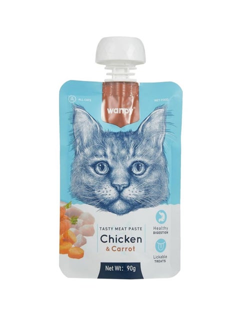 معجون لحم وانبي اللذيذ بنكهة الدجاج والجزر للقطط 90 جرام