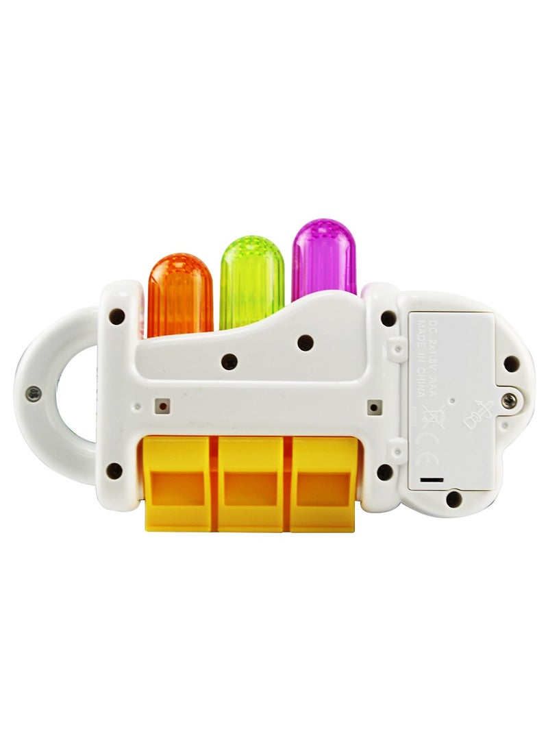 UKR - UKR Mini Musical Toy Trumpet for Toddlers – Baby Music Instrument with Lights & Sound | Educational Toy for Boys & Girls | Kids Music Toy for Early Learning (Yellow) | Fun Interactive Trumpet Toy for Toddlers & Preschoolers - Image 1