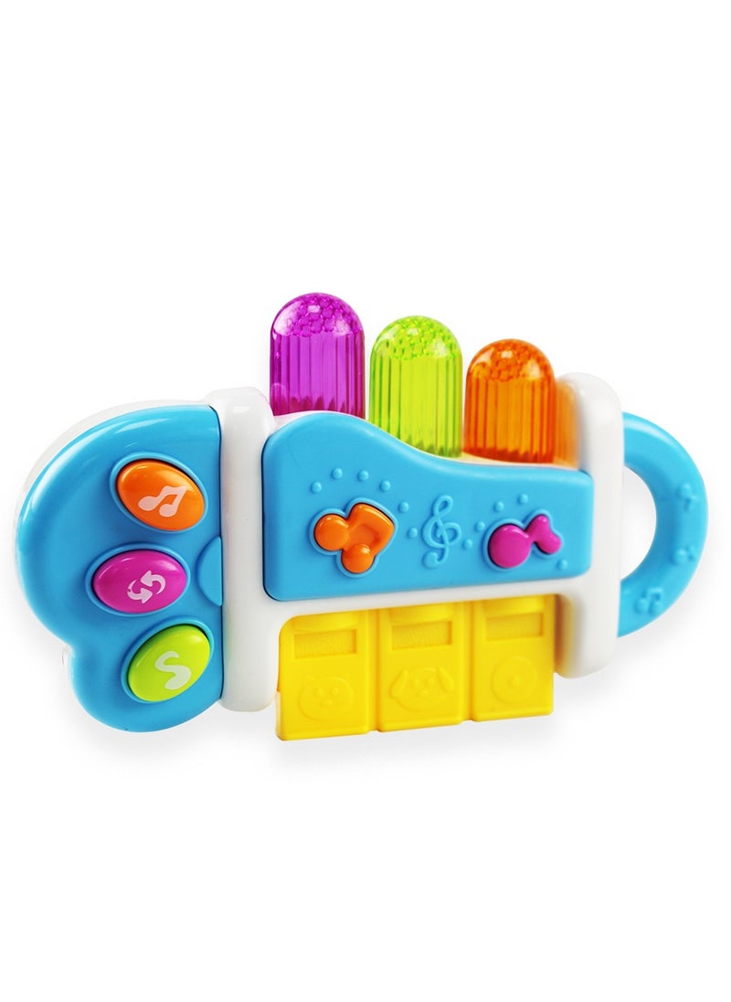 UKR - UKR Mini Musical Toy Trumpet for Toddlers – Baby Music Instrument with Lights & Sound | Educational Toy for Boys & Girls | Kids Music Toy for Early Learning (Yellow) | Fun Interactive Trumpet Toy for Toddlers & Preschoolers - Image 1