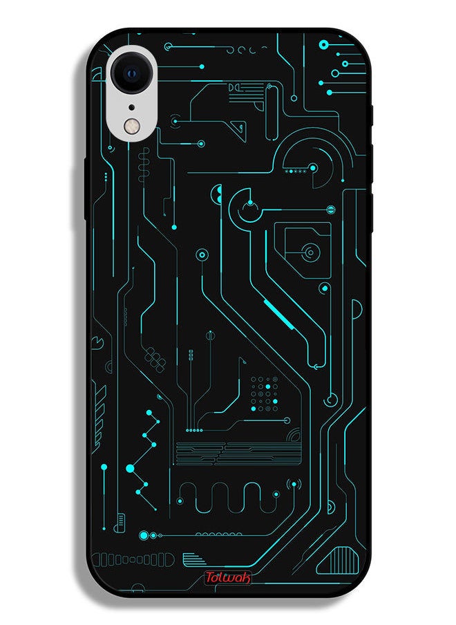 Tolwak - Apple iPhone XR Protective Case Digital Art Circuits Minimalism Multiple Display - Image 1