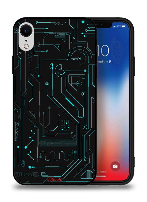 Apple iPhone XR Protective Case Digital Art Circuits Minimalism Multiple Display