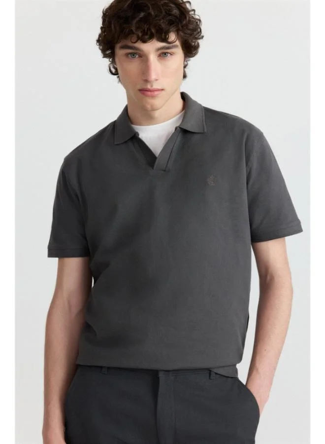 Springfield Regular fit resort collar polo shirt