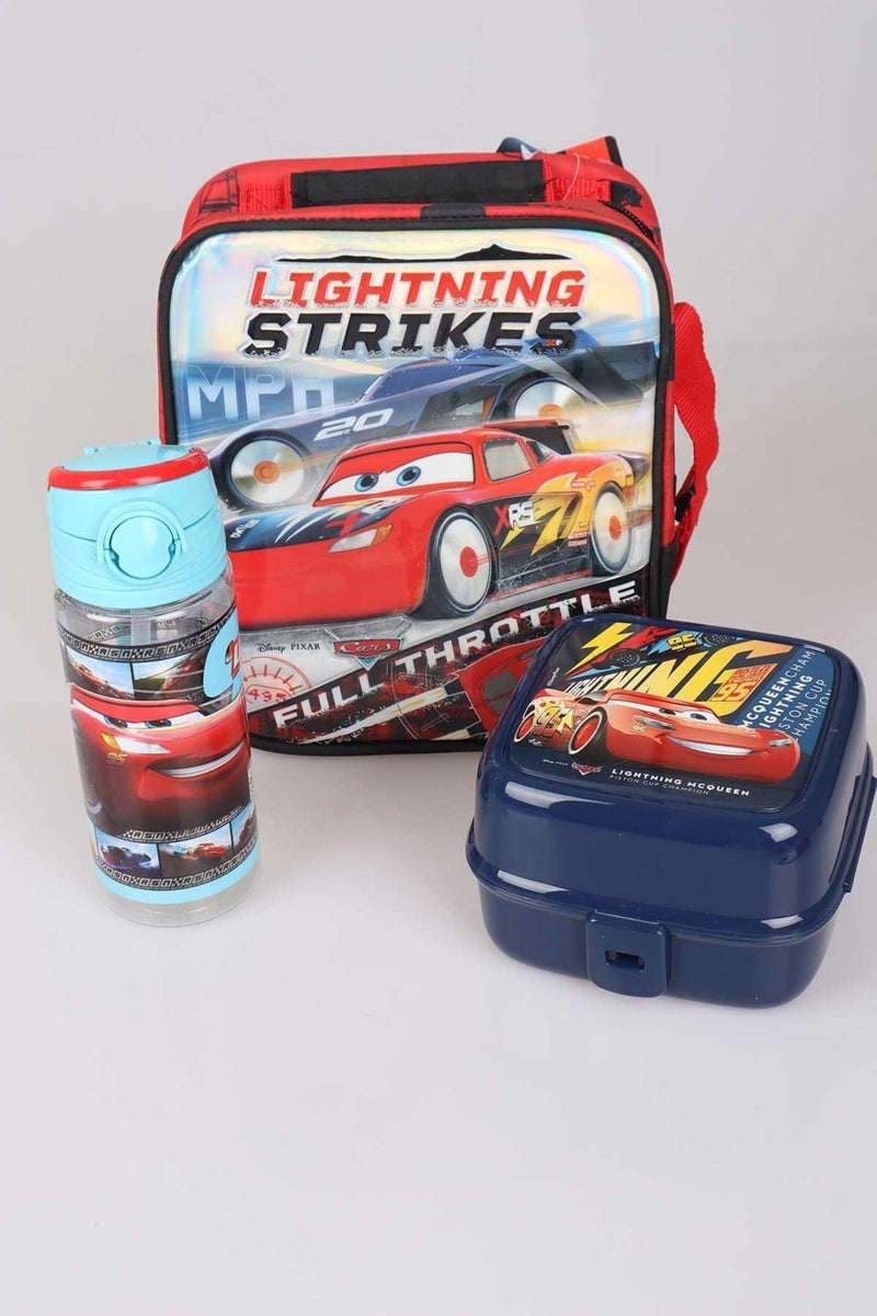 Arabalar Cars Licensed Cars Lunch Box, Tritan Water Bottle 500 ml and 2 Layer Lunch Box Set - Image 1