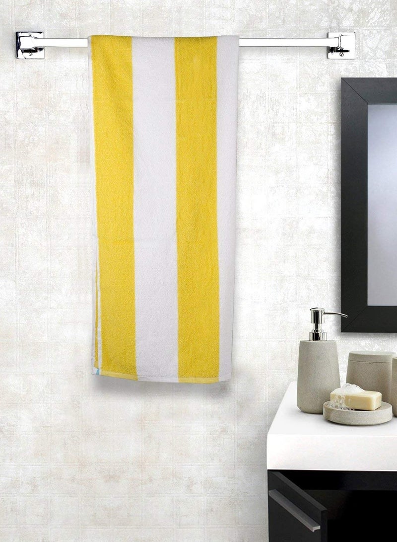BYFT Petunia (Yellow & White) Luxury Pool Towel (90 x 180 Cm-Set of 1) 100% Cotton, Highly Absorbent and Quick dry, Classic Hotel and Spa Quality Bath Linen-600 Gsm - Image 1