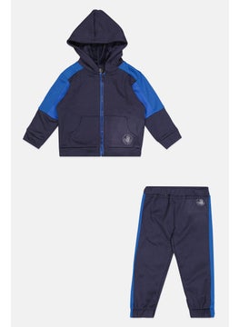 Toddlers Boy 2 Pieces Brand Logo Top And Bottom Set, Navy