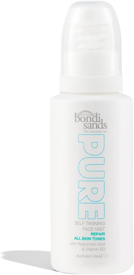 Bondi Sands Pure Self Tanning Face Mist Repair Hyaluronic Acid Vitamin B3 Formula Provides Hydrated Glowing Skin NonComedogenic Dermatologically Tested Vegan Cruelty Free 70 mL236 Oz