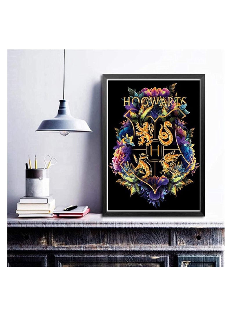 SYOSI DIY 5D Diamond Painting by Number Kits 12X16", Kids and Adults Paint Diamonds Full Kit, Painting Cross Stitch, DIY Diamond Art Painting for Wall Decorations (Harry Potter and Hogwarts) - Image 2