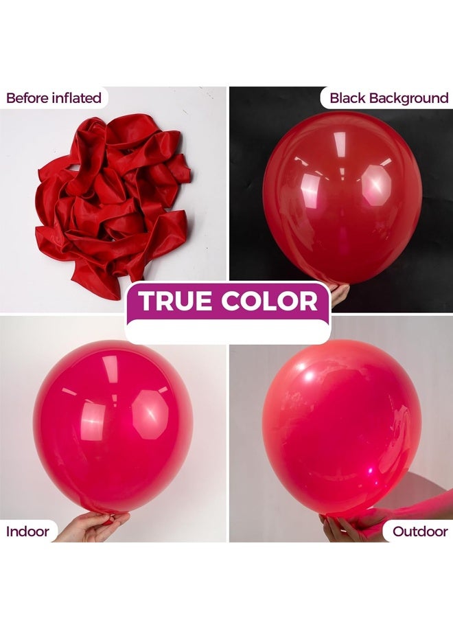 25PCS 10 Inch Red Latex Balloons, Vibrant Red Party Balloons, Thick Durable Round Balloons for Birthday Party, Wedding, Anniversary, Festival, Graduation, Baby Shower, Decoration Supplies, Perfect for Celebrations & Events - Image 4