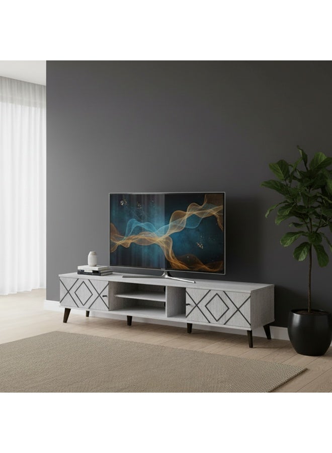 بيتي طاولة تلفزيون بلازما خشب 200 سم - رمادي - Image 1