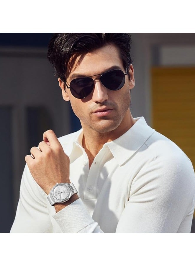 Sapphero Watch for Men Stainless Steel Mens Watches Waterproof Analog Quartz Movement Wrist Watch Gifts for Men - Image 3