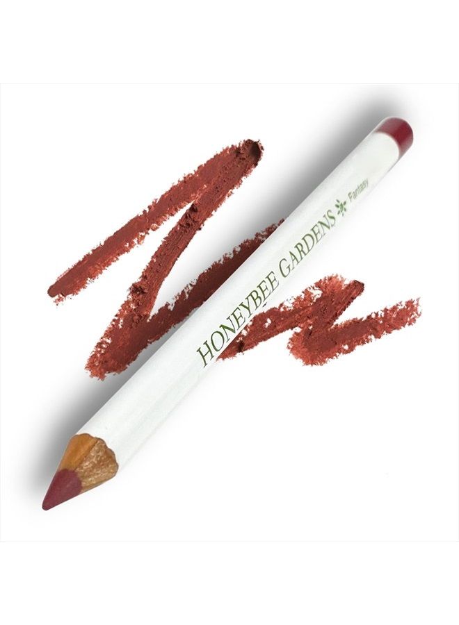 Honeybee Gardens Irresistible Red Lip Liner Pencil,Fantasy (deep red berry) Ultra-Soft Yet Weightless On Lips - Gluten Free, Vegan, Cruelty Free, Paraben Free - Image 1