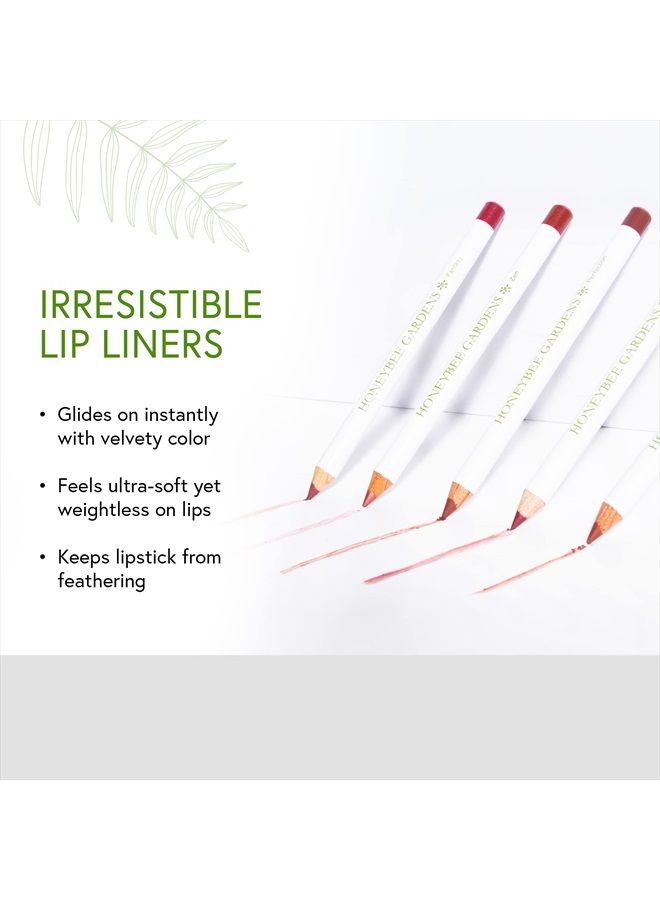 Honeybee Gardens Irresistible Red Lip Liner Pencil,Fantasy (deep red berry) Ultra-Soft Yet Weightless On Lips - Gluten Free, Vegan, Cruelty Free, Paraben Free - Image 3