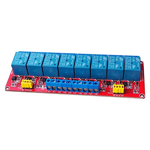 VOGURTIME 8 Channel 5V Relay Module with Optocoupler Isolation Support High and Low Level Red Board - Image 2