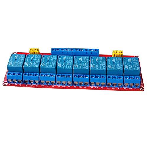 VOGURTIME 8 Channel 5V Relay Module with Optocoupler Isolation Support High and Low Level Red Board - Image 3