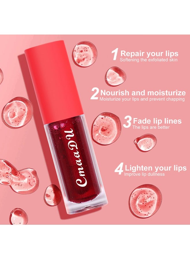 CmaaDu Fruit color changing lip glaze, moisturizing lipstick, lip moisturizing,Lip Glow Oil,Cherry #06 - Image 2