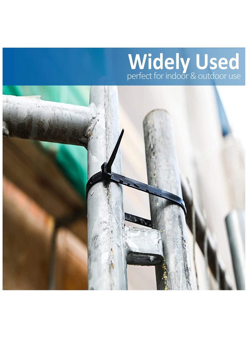 Giffex Self Locking Cable Ties | 200mm | 100 Pieces, Black | Heat Resistant Cable Zip Ties | Self-Locking Cable Organizer | Anti - Slip Wire Organizer | For Indoor & Outdoor Use - Image 5