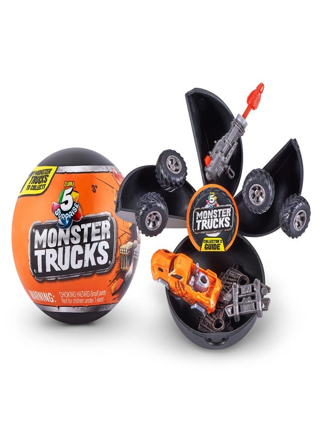 5 Surprise Monster Trucks Series 1 (2 Pack) by ZURU, Miniature Mystery Collectible Capsules, Mini Toy Truck, Battle Toys for Boys, Kids, Teens - Image 2