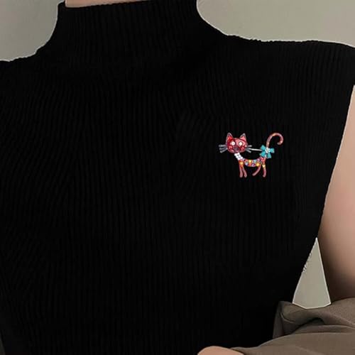 FFZDENA Enamel Pins, Fun Cat Red Brooch Pin for Women, Stylish Badges for Bags and Sarees, Unique Gift for Collectors and Fashion Lovers - Image 4