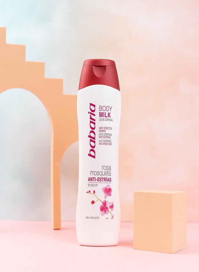 Babaria Anti Stretch Marks Body Milk - Moisturizing and Hydrating Effects - Infused with Sweet Almond Oil and Vitamin E - Reduces Appearance of Wrinkles - Suitable for All Skin Types - 16.6 oz - Image 4