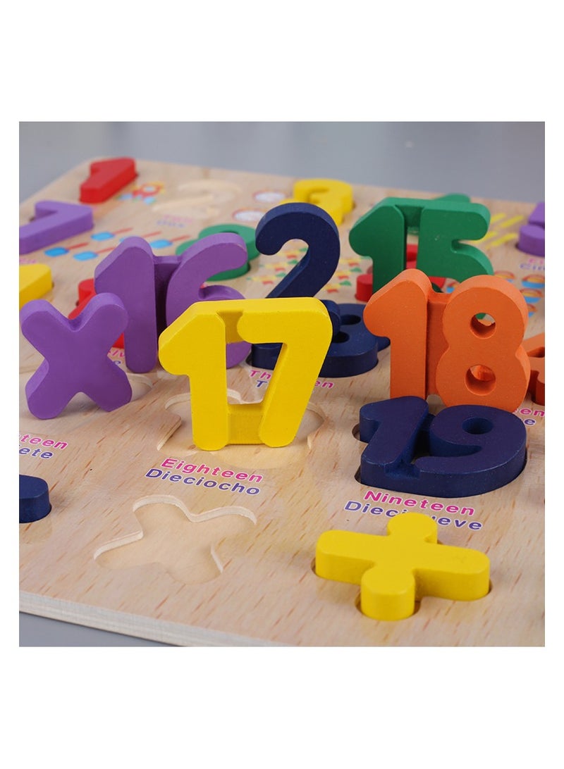 Baby Kids Wooden Learning Capital Alphabet Letters and Numbers Early Educational Toy Development Toy - Image 3