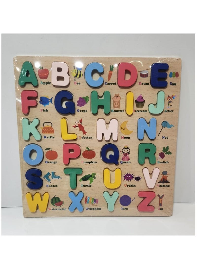 Baby Kids Wooden Learning Capital Alphabet Letters and Numbers Early Educational Toy Development Toy - Image 5