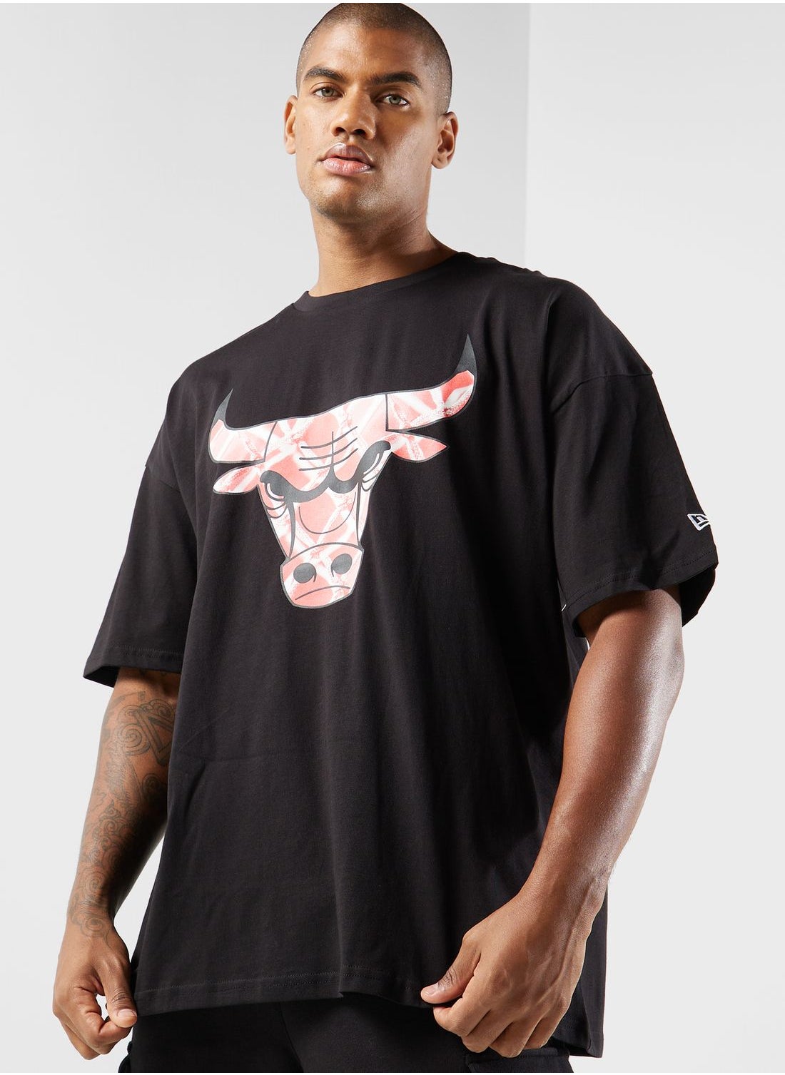 Chicago Bulls Black Infill Oversized T-Shirt