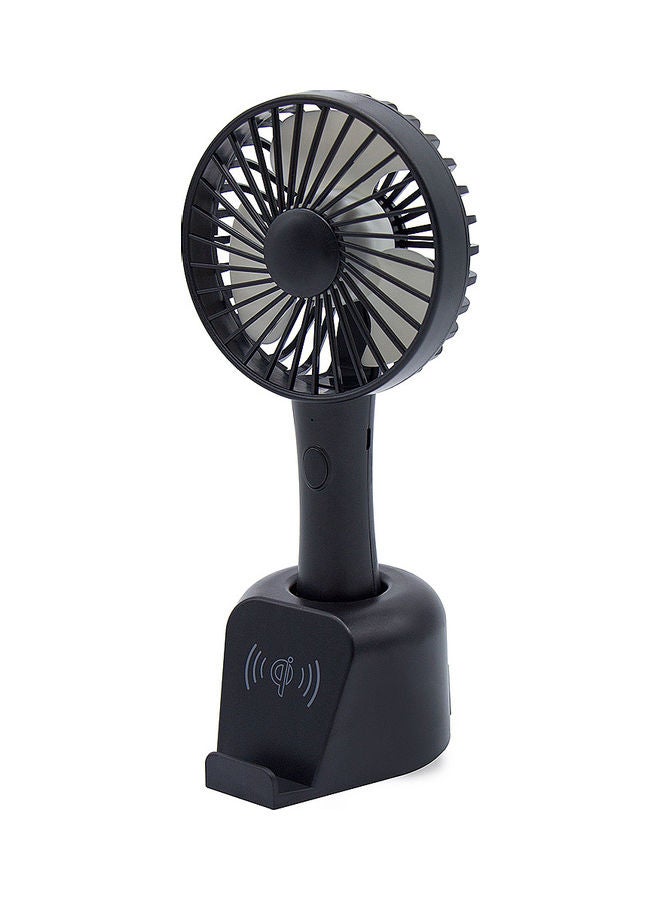 Loquat K62 Mini USB Rechargeable Handheld Desktop 3-level Wireless Charging Fan for Mobile Phone Black  - Image 2