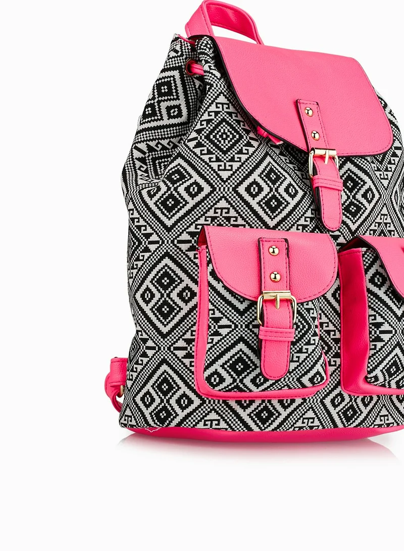Ginger Aztec Print Backpack