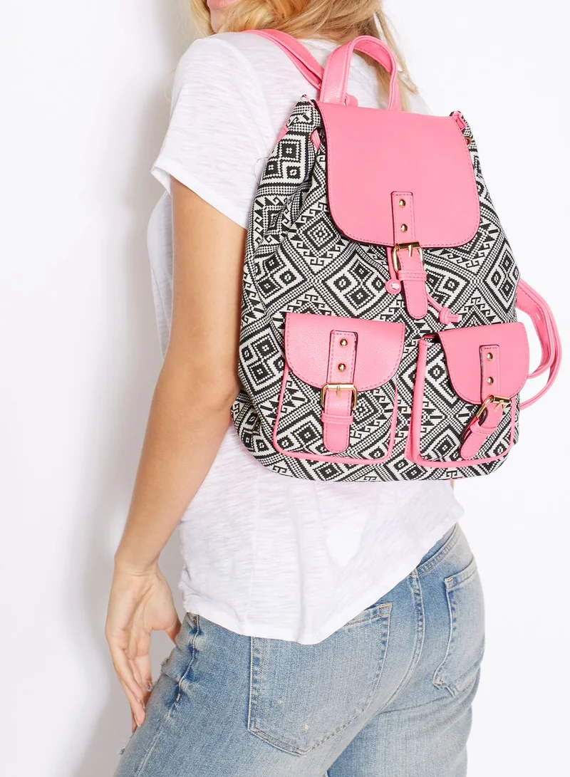 Ginger Aztec Print Backpack